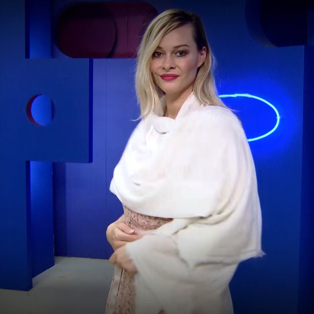 Šála-šátek ze 100% čistého Kašmíru, 80 cm x 200 cm, Krémová | -80% Akce na Šperky