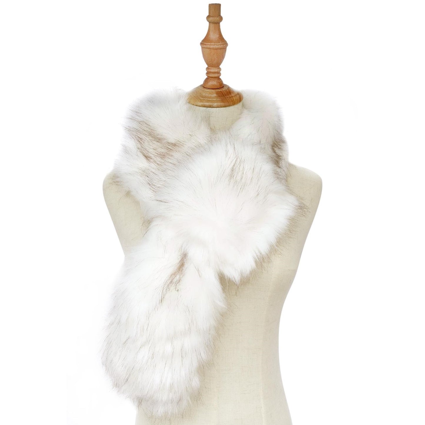 Šála z umělé Kožešiny, 13.5 x 125cm, Bílá | -80% Akce na Šperky