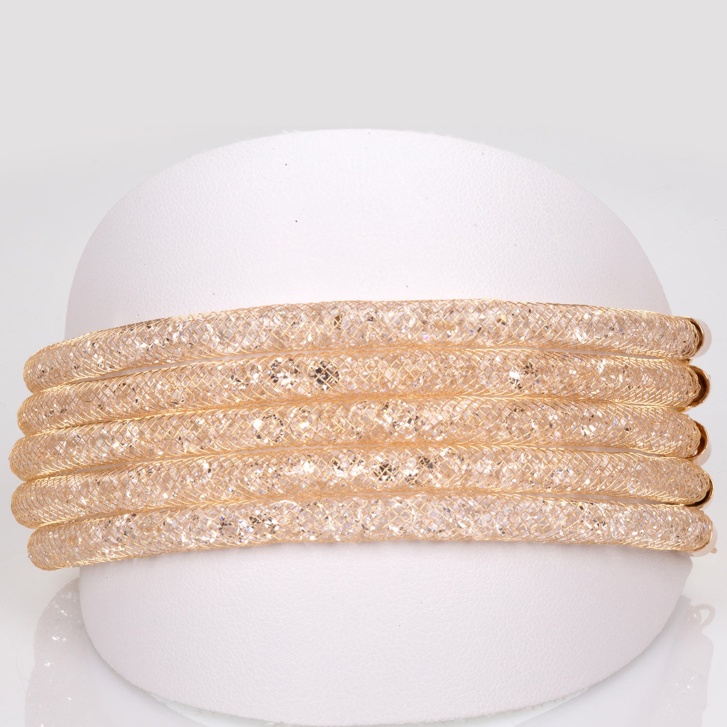 Pozlacená Slitinová Sada s Bílým Emporia® Křišťálem | -80% Akce na Šperky