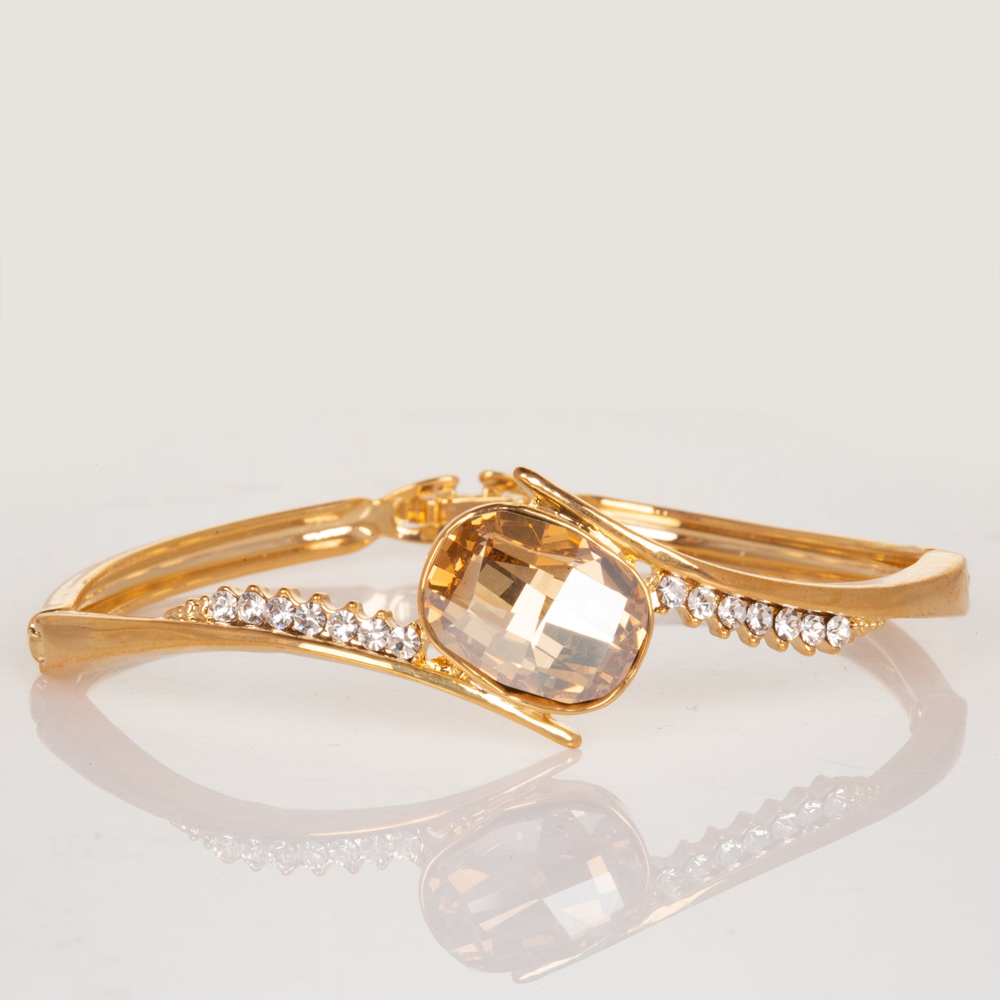 Pozlacená Slitinová Sada s Champagne Emporia® Křišťálem | -80% Akce na Šperky