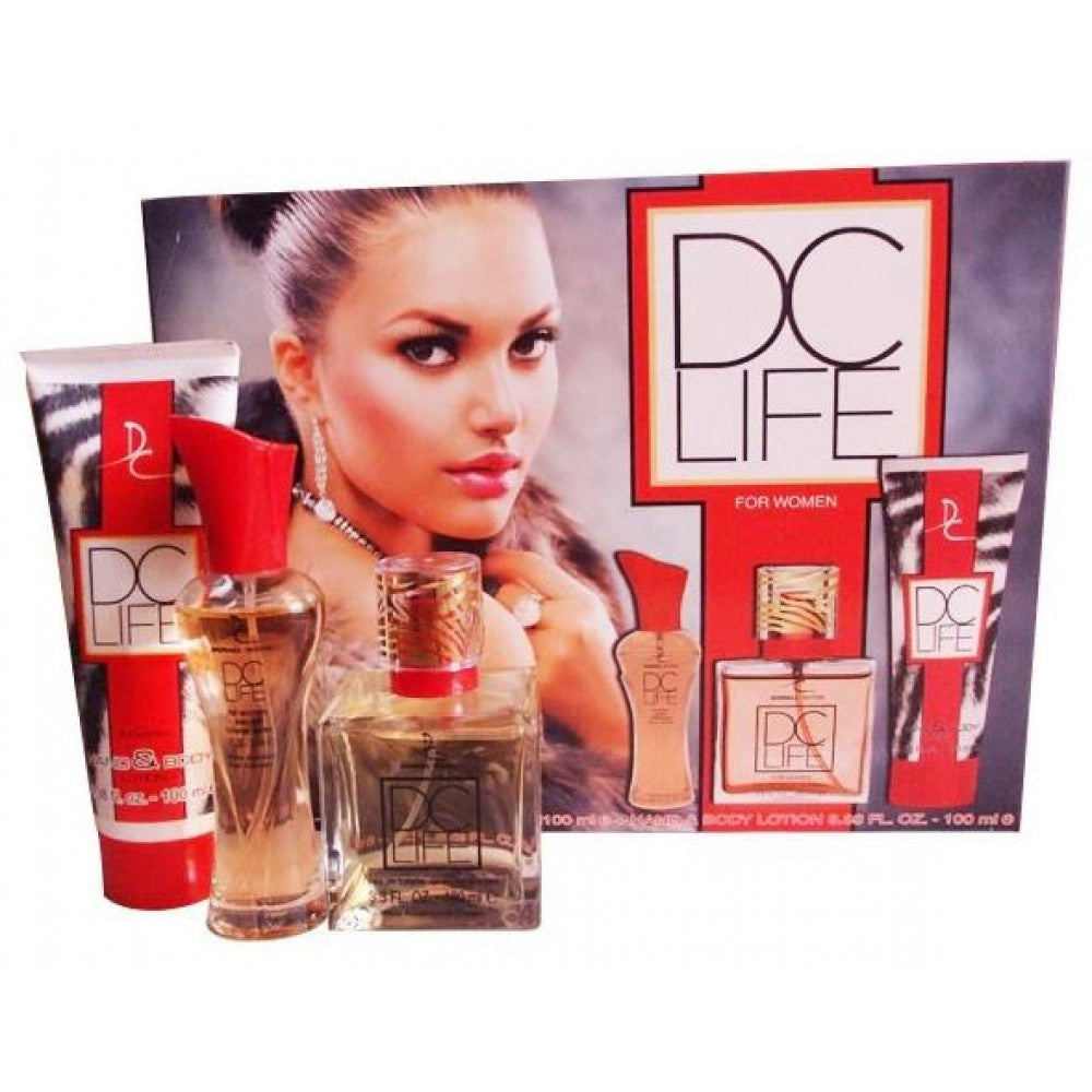 DÁRKOVÁ SADA 100 ml + 30 ml EDT DC LIFE Sladká květinově-ovocná vůně pro ženy + 100 ml tělové mléko | -80% Akce na Šperky