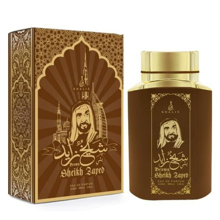 100 ml Eau de Perfume SHEIKH ZAYED BROWN Oudová a Vanilková Vůně pro Muže