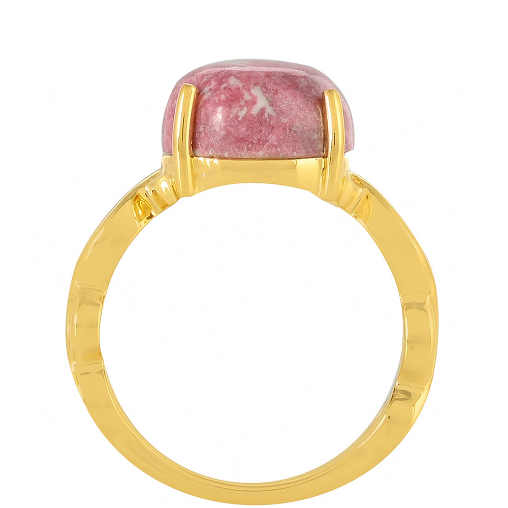 Pozlacený Stříbrný Prsten s Thulitem