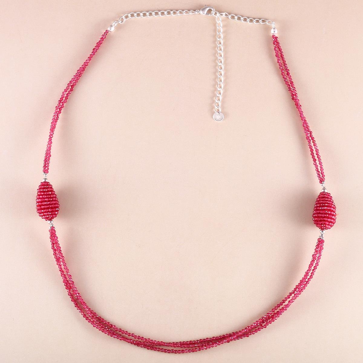 Stříbrný Náhrdelník s Červeným Křemenem | -80% Akce na Šperky