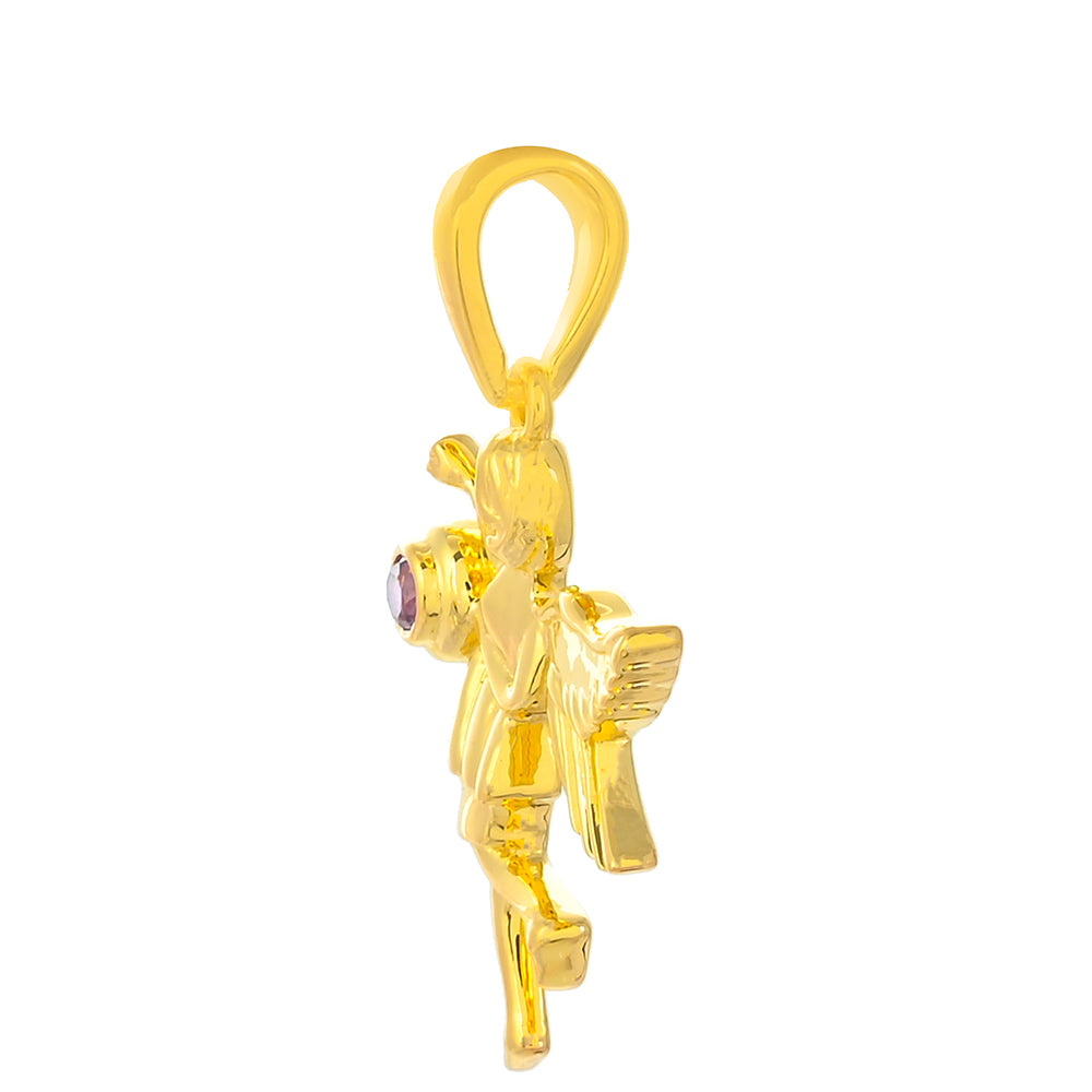 Pozlacený Stříbrný Přívěsek s Rhodolitovým Granátem