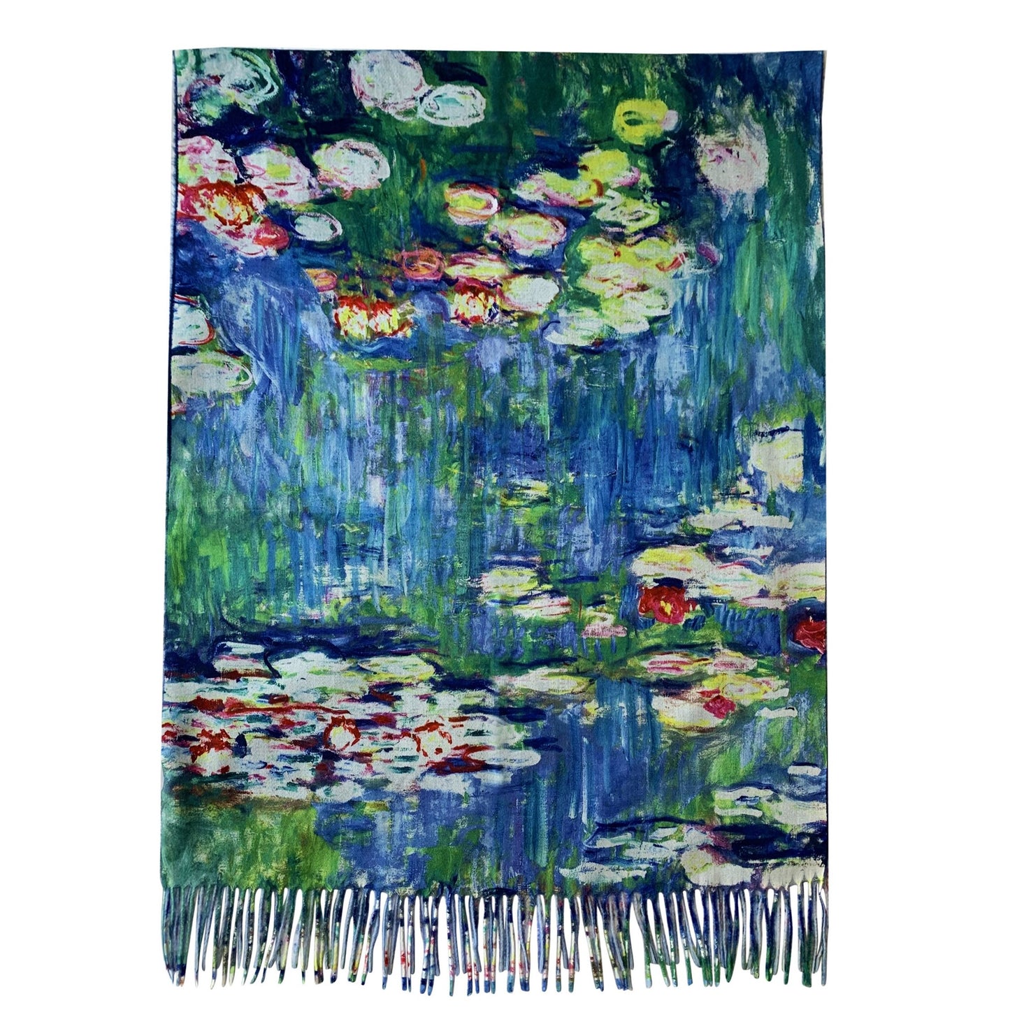 Vlněná šála-šátek, 70 cm x 180 cm, Monet-Water Lilies Painting | -80% Akce na Šperky