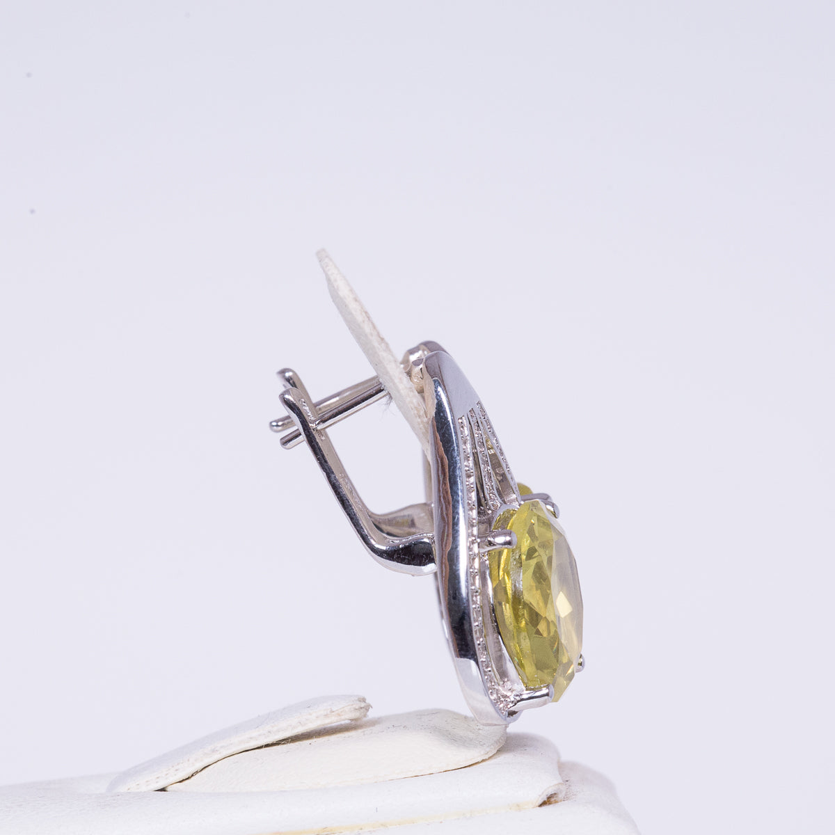 Stříbrné Náušnice s Diasporem a Bílým Topazem | -80% Akce na Šperky