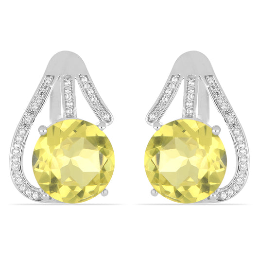 Stříbrné Náušnice s Diasporem a Bílým Topazem | -80% Akce na Šperky