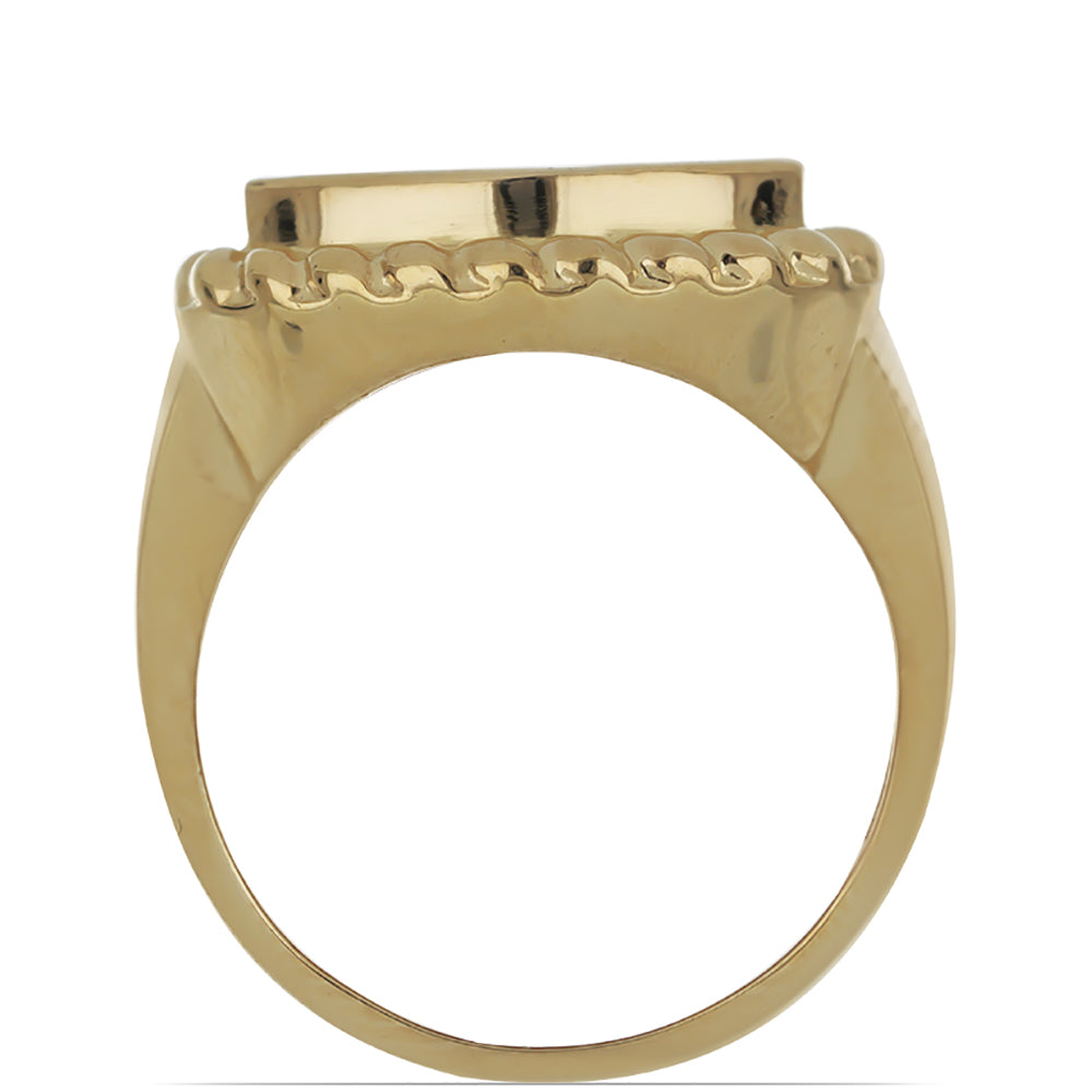 Pozlacené Stříbro 925/1000 - Prsten s Červeným Houbovým Korálem - Karátové číslo: 8. přibližná hmotnost: 11.73 gramů