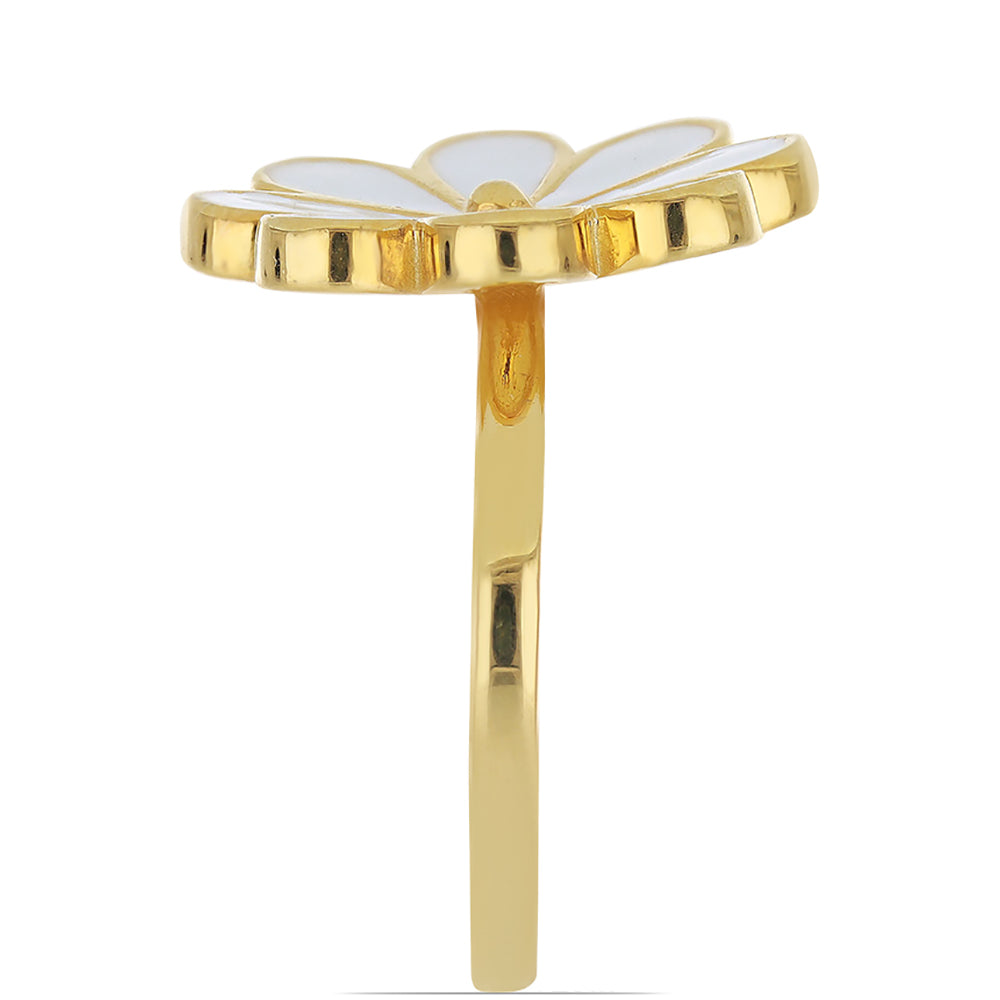 Pozlacené Stříbro 925/1000 - Prsten se Smaltem přibližná hmotnost: 5.12 gramů