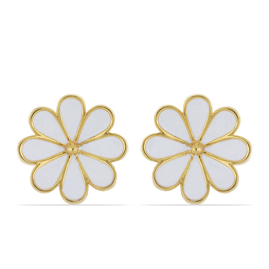 Pozlacené Stříbro 925/1000 - Náušnice se Smaltem přibližná hmotnost: 7.63 gramů