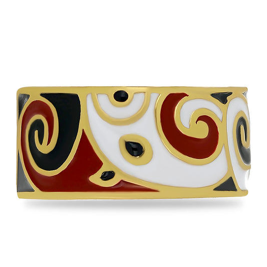 Pozlacené Stříbro 925/1000 - Prsten se Smaltem přibližná hmotnost: 6.11 gramů