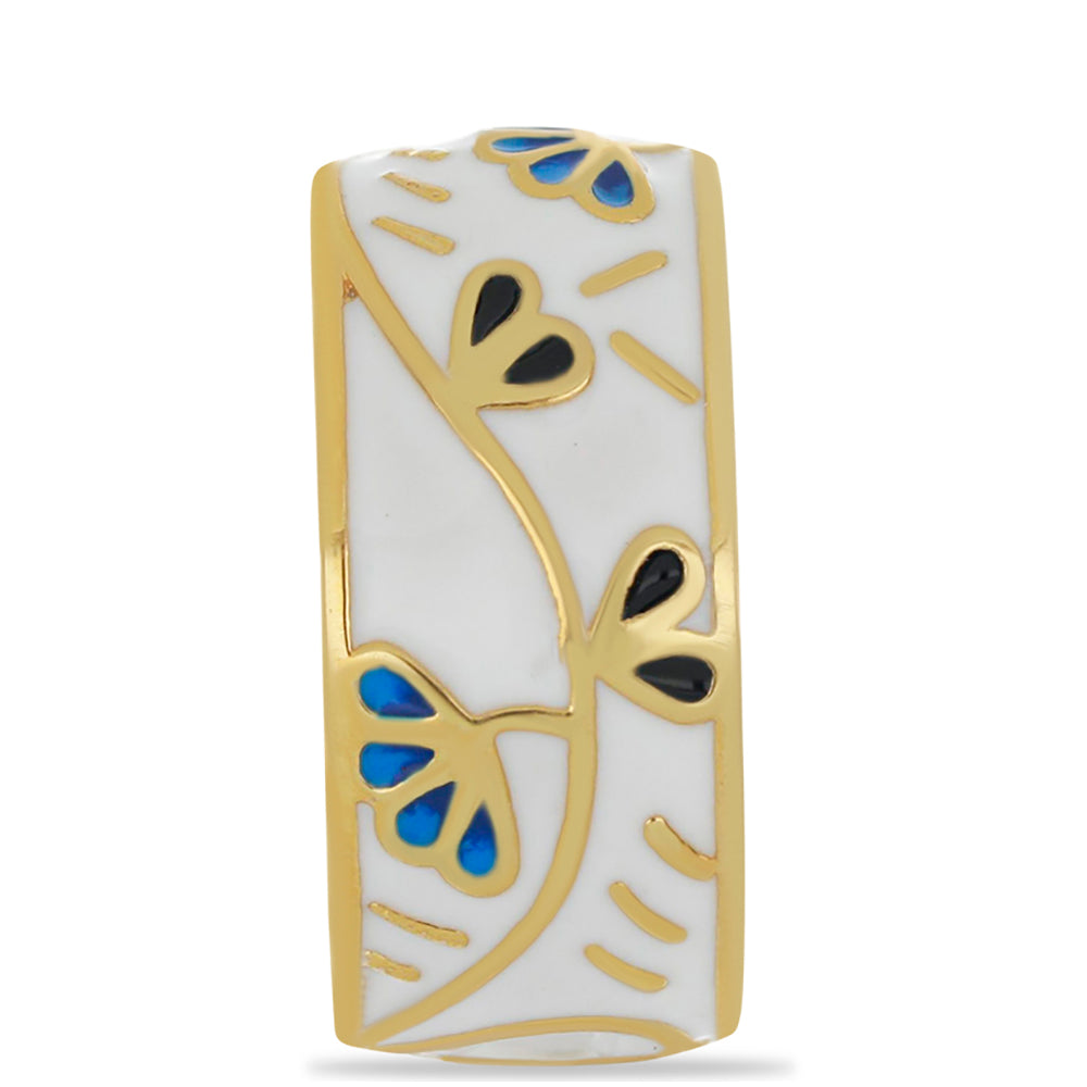 Pozlacené Stříbro 925/1000 - Prsten se Smaltem přibližná hmotnost: 6.68 gramů