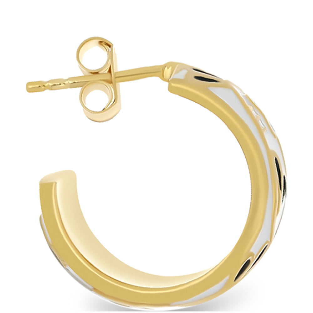 Pozlacené Stříbro 925/1000 - Náušnice se Smaltem přibližná hmotnost: 9.72 gramů