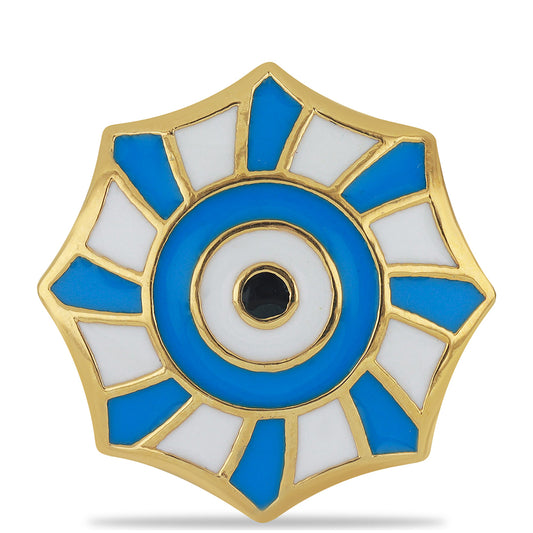 Pozlacené stříbro 925/1000 Prsten se Smaltem přibližná hmotnost: 4.94 gramů