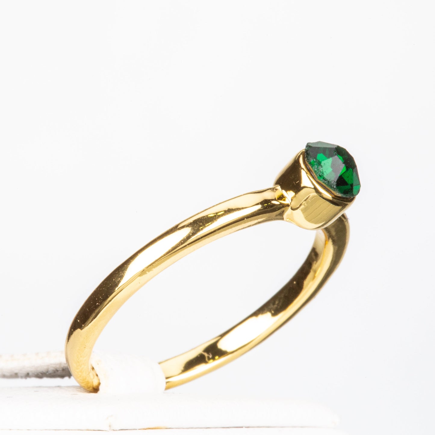 Pozlacená slitina - Sada s Červeným Emporia® Křišťálem ( Prsten )