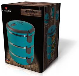 Blaumann 3 dílný plastový set k přenášení jídla s držákem a nerezovým vnitřkem | -80% Akce na Šperky