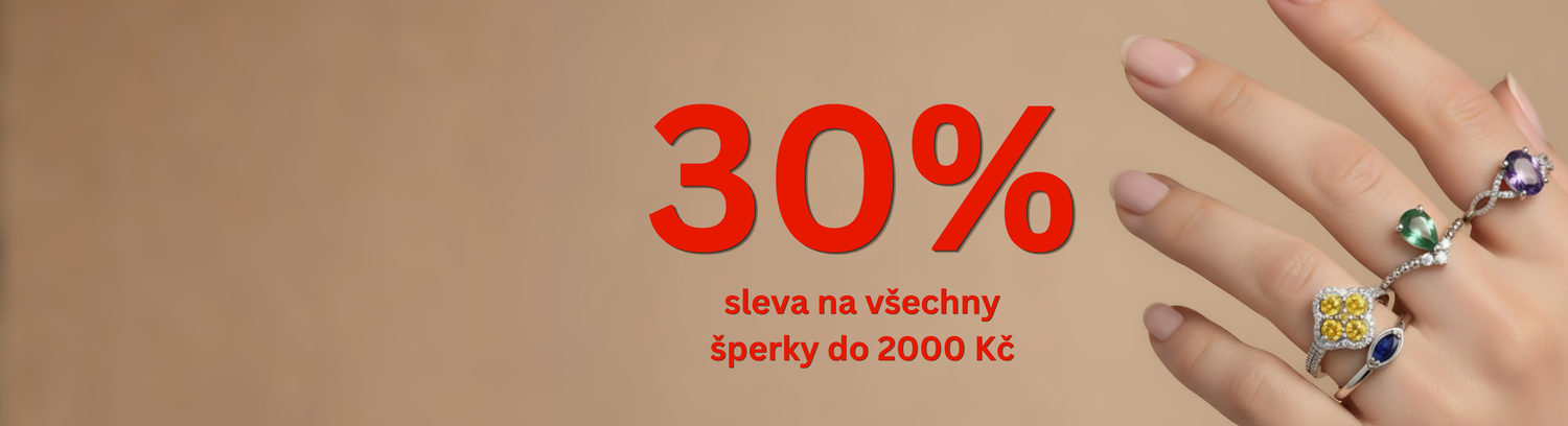 Šperky do 2 000 Kč – nyní se slevou 30 %