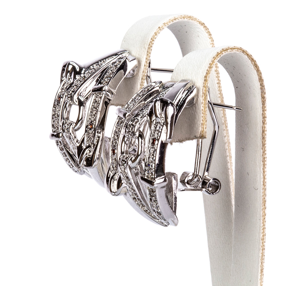 Pozlacená slitina - Sada s Bílým Emporia® Křišťálem ( Náhrdelník+Náušnice+Přívěsek ) 3 