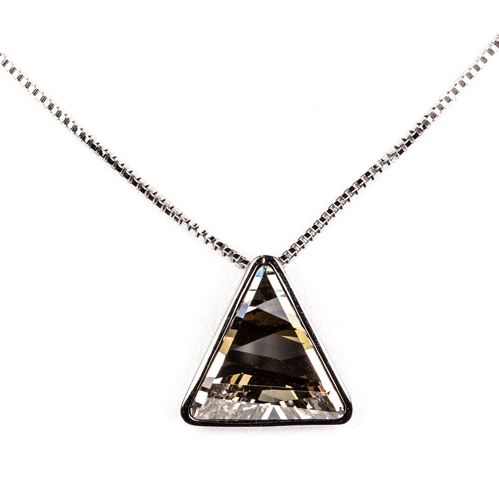 Pozlacená Slitinová Sada s Černým Emporia® Křišťálem ( Náušnice+Přívěsek )