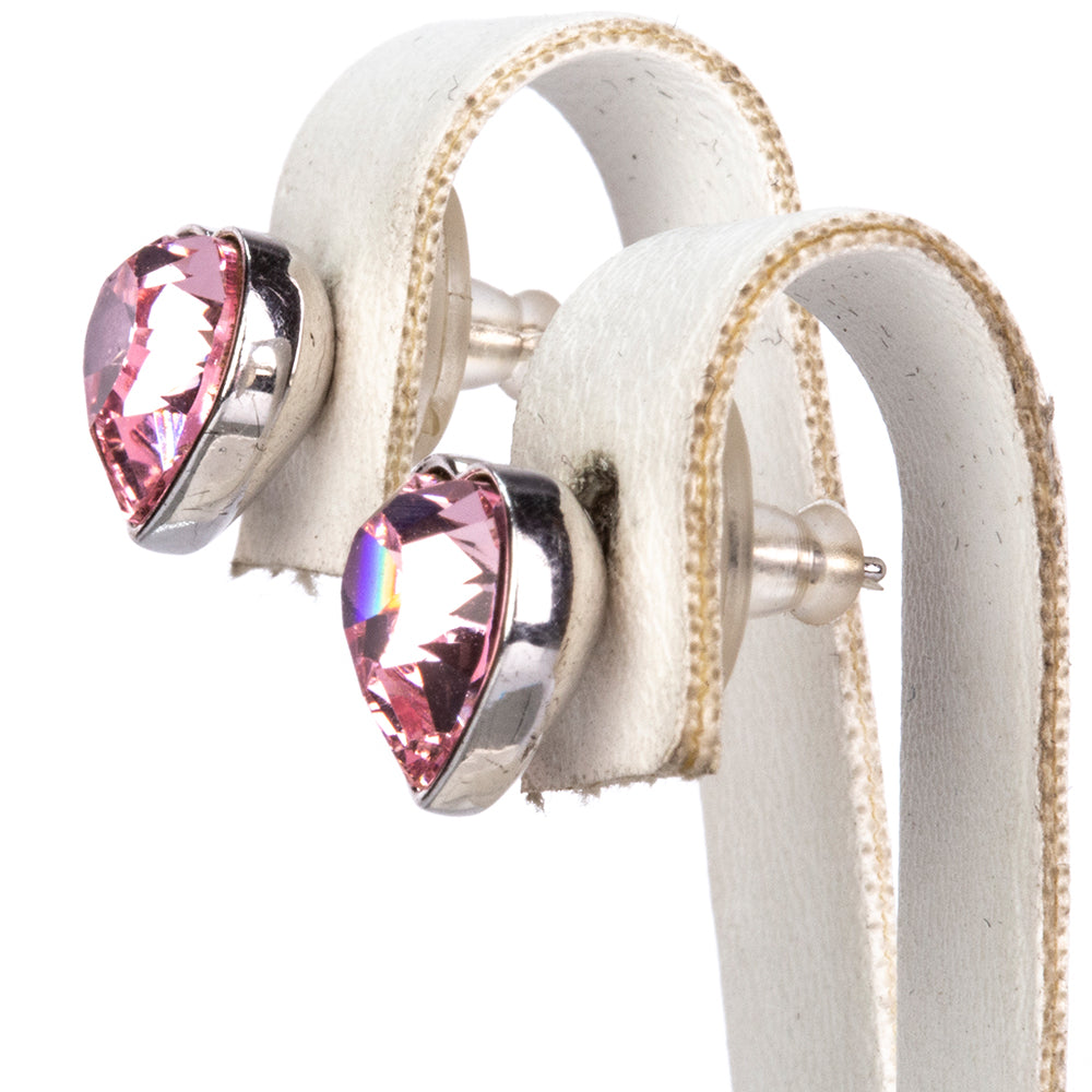 Pozlacená Slitinová Sada s Bílým Emporia® Křišťálem a Růžovým Emporia® Křišťálem ( Náušnice+Náramek )