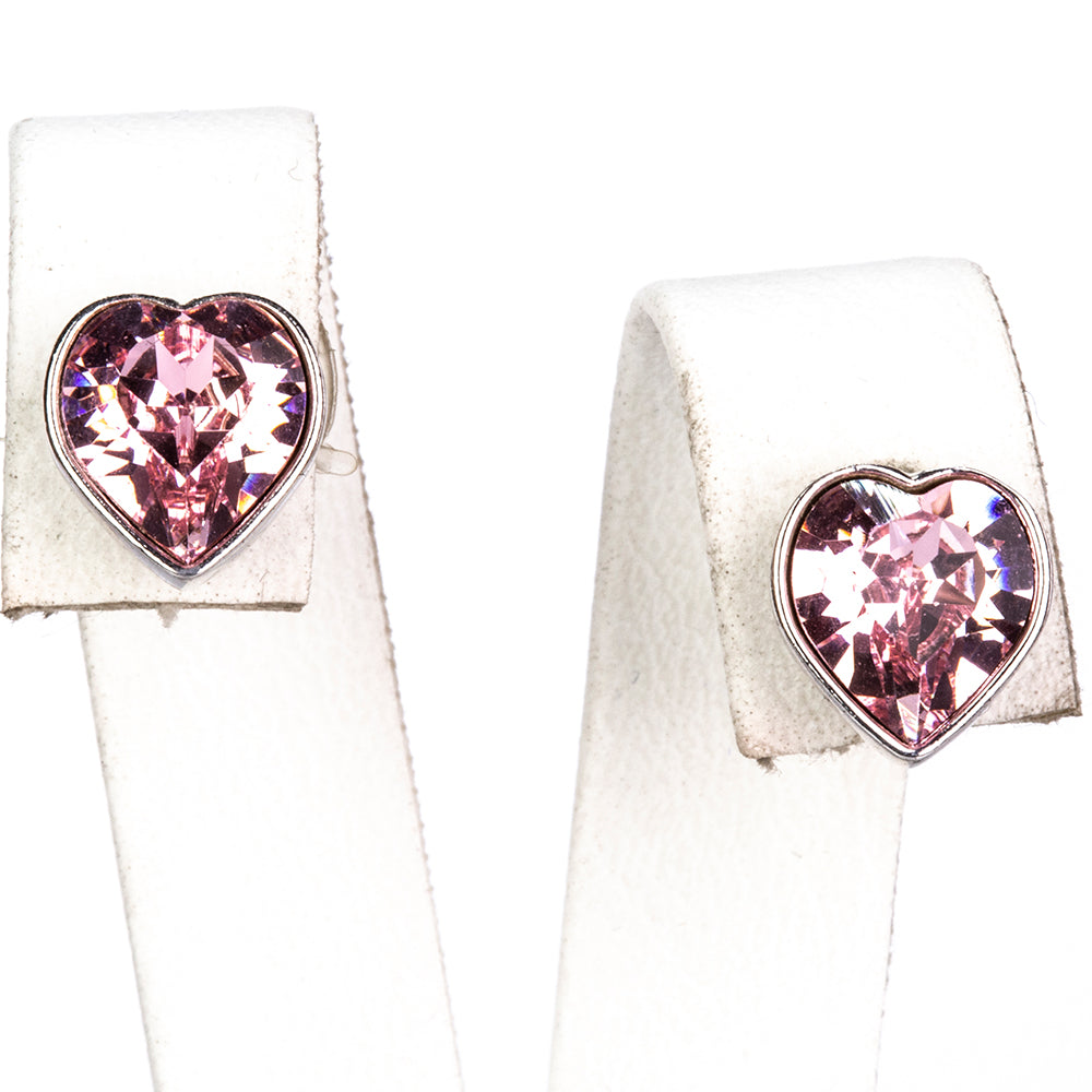 Pozlacená Slitinová Sada s Bílým Emporia® Křišťálem a Růžovým Emporia® Křišťálem ( Náušnice+Náramek ) 4 