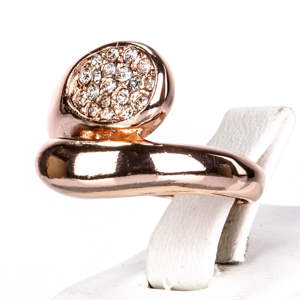 Pozlacená Slitinová Sada s Bílým Emporia® Křišťálem ( Náhrdelník+Náušnice+Prsten ) 5 