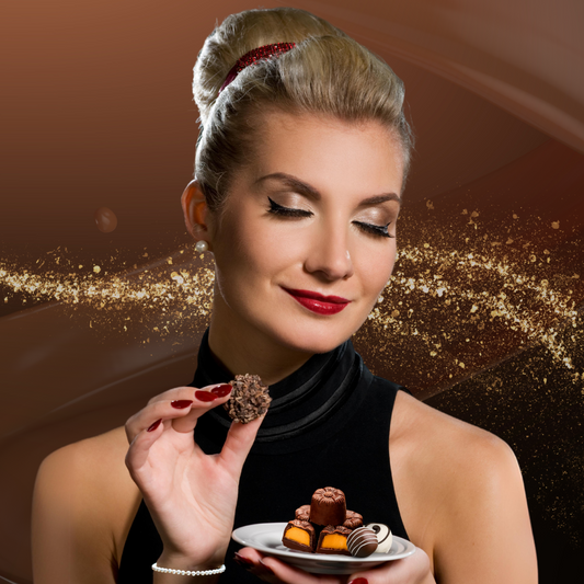 1 kg hořké čokoládové pralinky plněné vaječným likérem