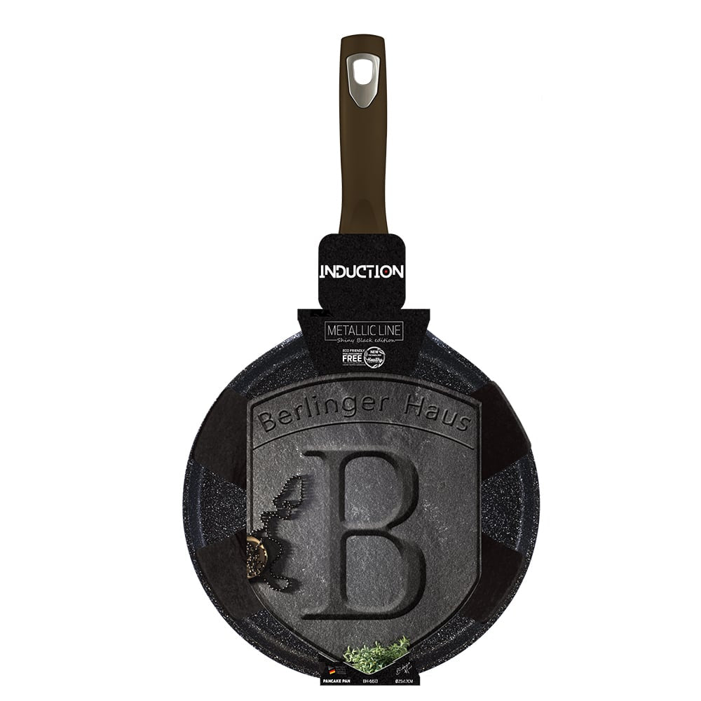 Palačinková pánev Berlinger Haus Metallic Line Shiny Black Edition, 28 cm, chránič zdarma 2 
