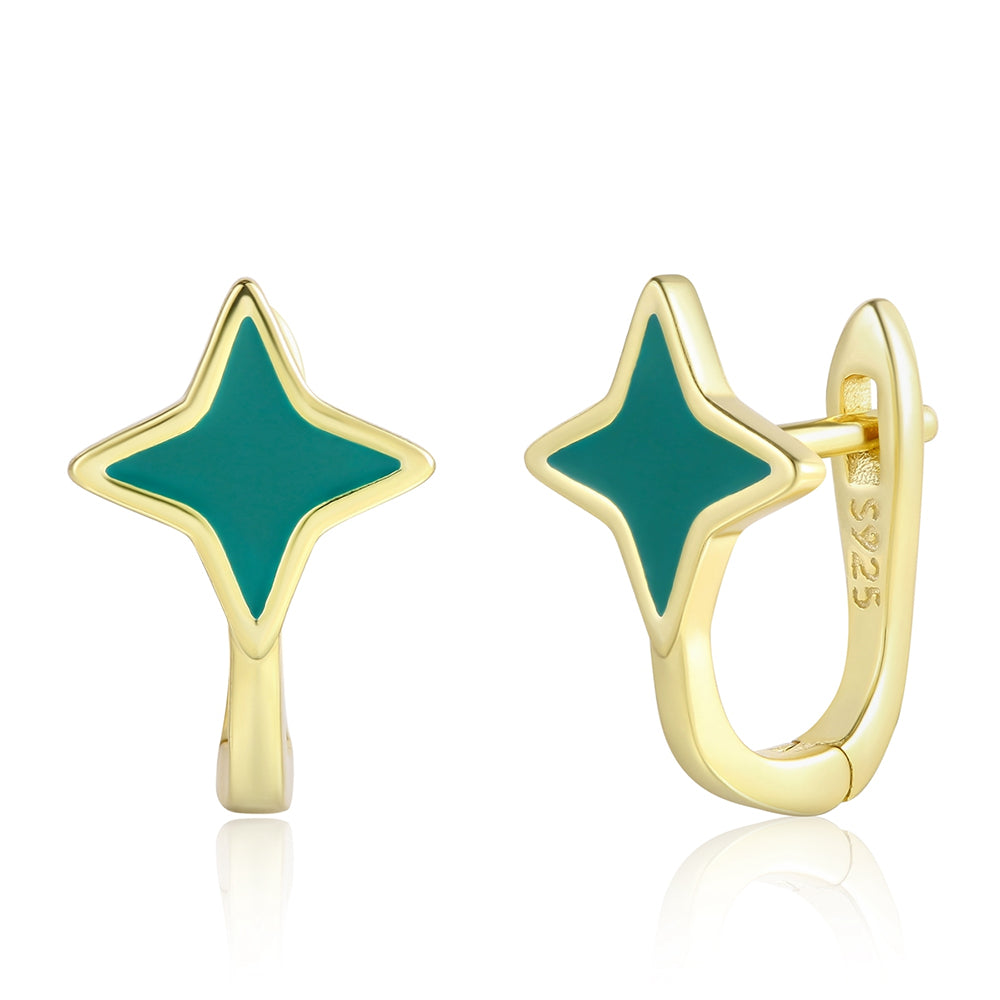 Pozlacená slitina - Náušnice se Zeleným Emporia® Křišťálem přibližná hmotnost: 10 gramů 1 