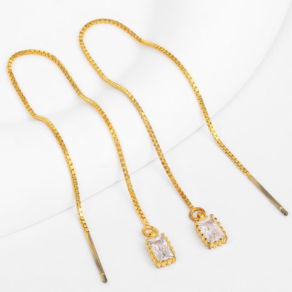 Pozlacená slitina - Náušnice s Bílým Emporia® Křišťálem přibližná hmotnost: 10 gramů