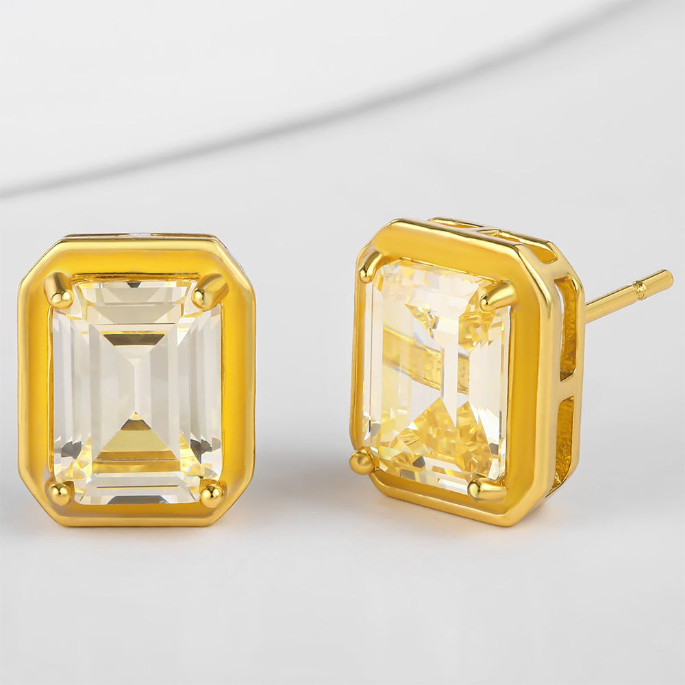 Pozlacená slitina - Náušnice s Bílým Emporia® Křišťálem přibližná hmotnost: 10 gramů 1 