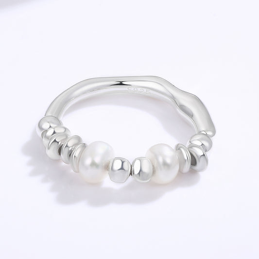 Pozlacená slitina - Prsten s Bílým Emporia® Křišťálem přibližná hmotnost: 10 gramů