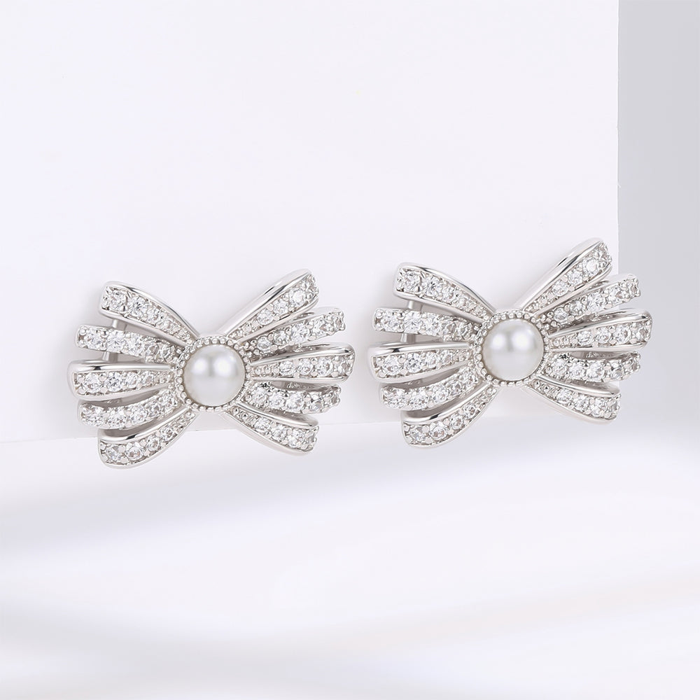 Pozlacená slitina - Náušnice s Bílým Emporia® Křišťálem přibližná hmotnost: 10 gramů 1 