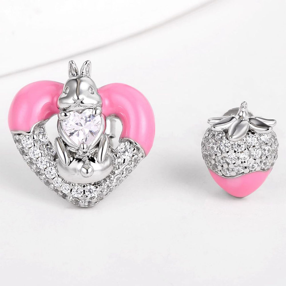 Pozlacená slitina - Náušnice s Bílým Emporia® Křišťálem a se Smaltem přibližná hmotnost: 10 gramů 1 