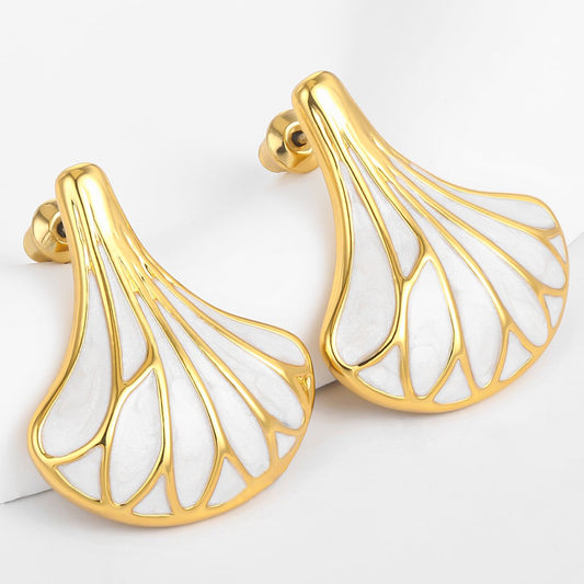 Pozlacená slitina Náušnice se Smaltem přibližná hmotnost: 10 gramů