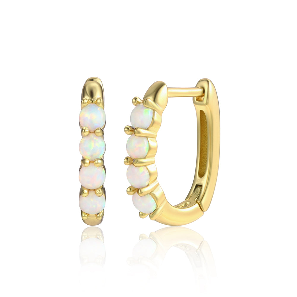 Pozlacená slitina - Náušnice s Bílým Emporia® Křišťálem přibližná hmotnost: 10 gramů 1 