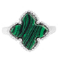 Stříbro 925/1000 - Prsten s Malachitem - Karátové číslo: 2.48. přibližná hmotnost: 2.84 gramů