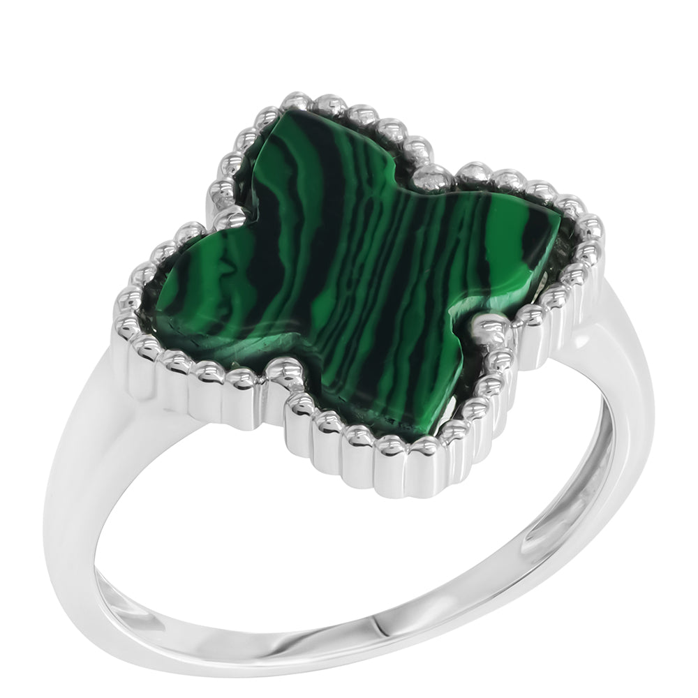 Stříbro 925/1000 - Prsten s Malachitem - Karátové číslo: 2.48. přibližná hmotnost: 2.84 gramů 1 