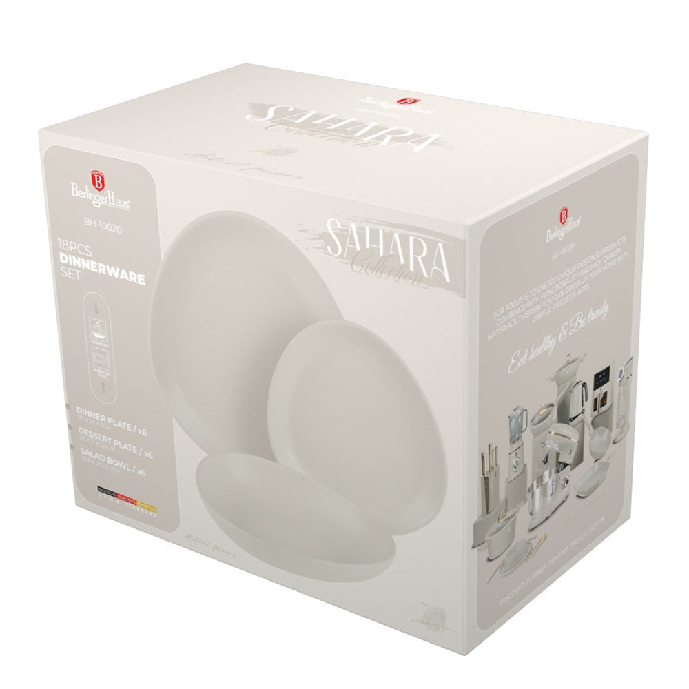 Sada talířů Berlinger Haus 18 kusů – matně krémová