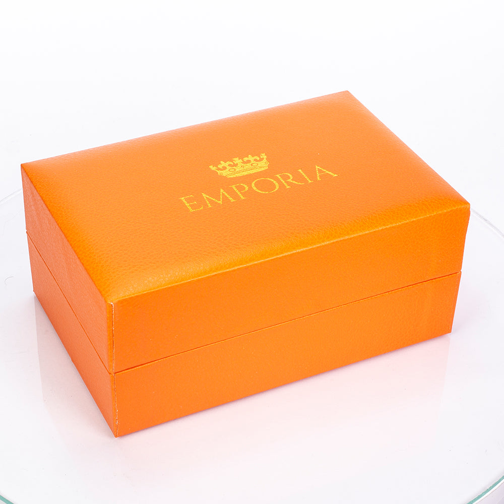 Pozlacený Slitinový Hodinky s Červeným Emporia® Křišťálem a Bílým Emporia® Křišťálem ( Náhrdelník+Náušnice+Náramek )