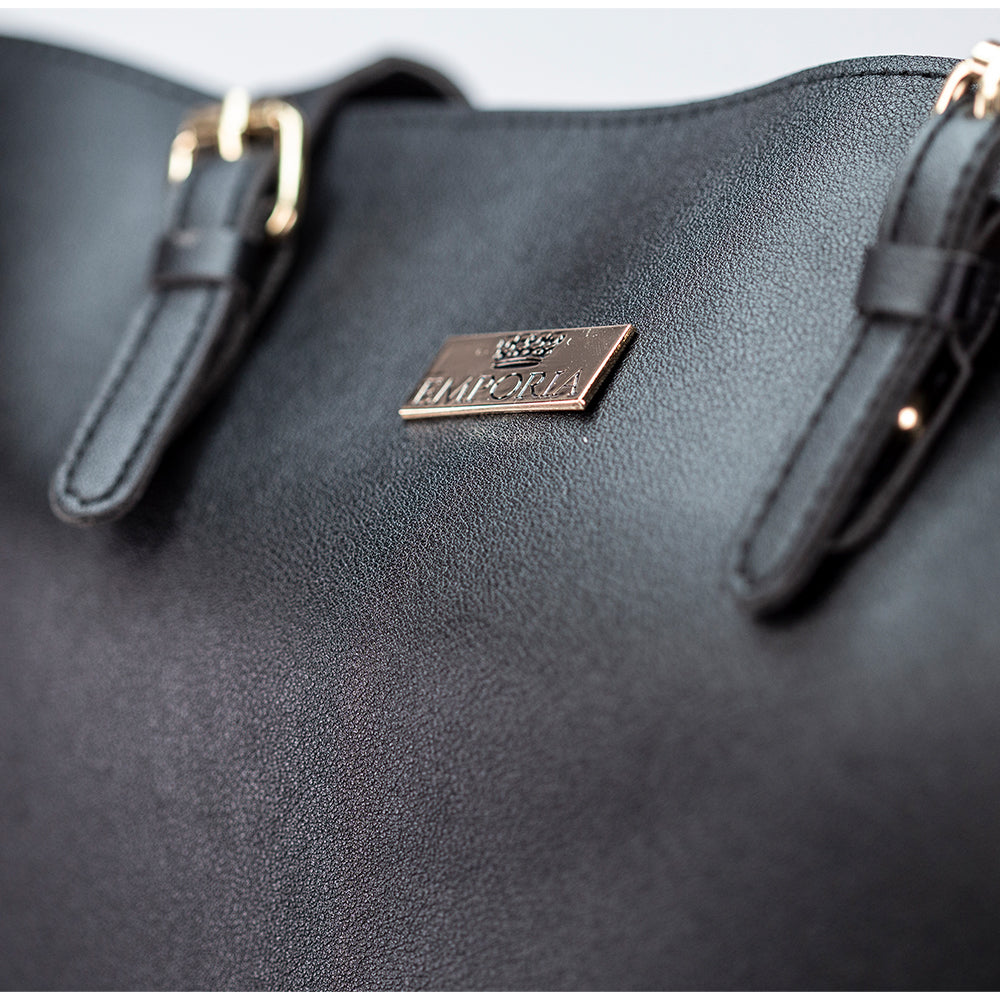 Jarní kolekce Emporia 2025 – „Tmavý samet“, 3dílná sada tašek; černý