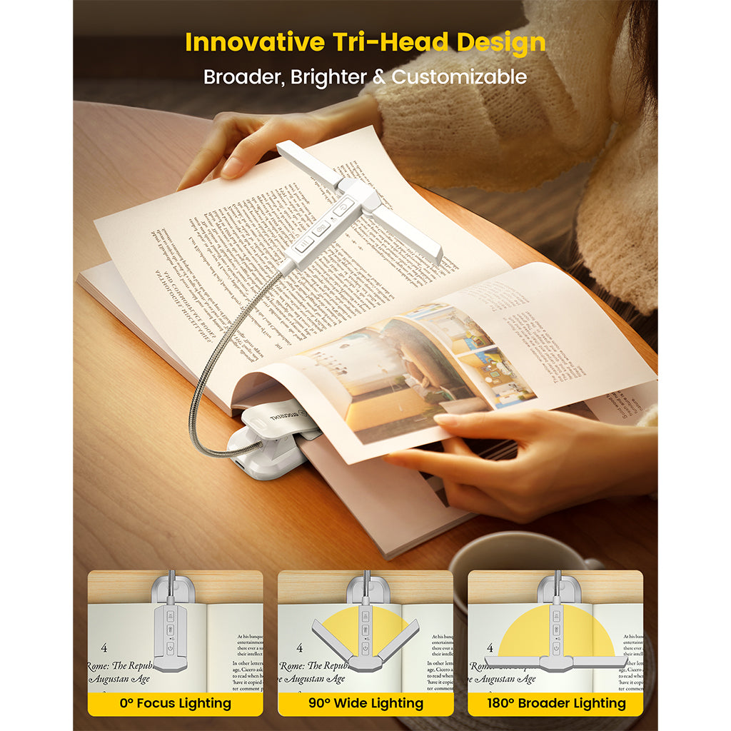 LumeFlex 3-hlavé knižní světlo 17 