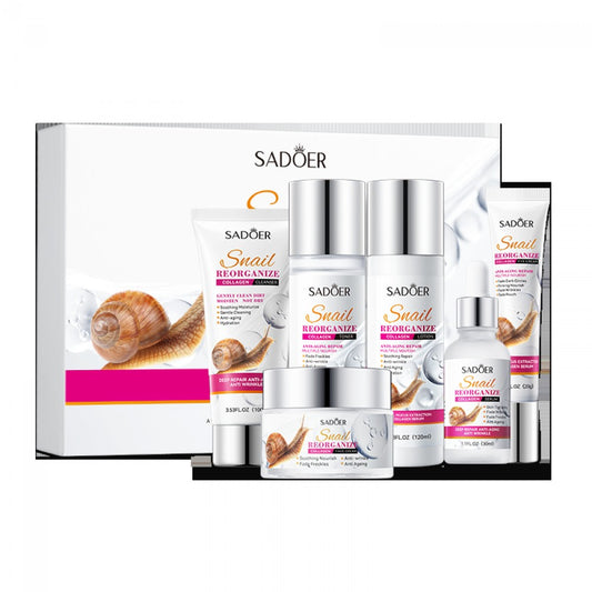 SADOER 6dílná sada péče o obličej s hlemýždím hlenem a kolagenem