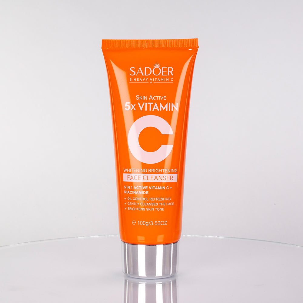 SADOER 6dílná dárková sada péče o pleť s 5 druhy vitaminu C pro sjednocení tónu pleti a hydrataci