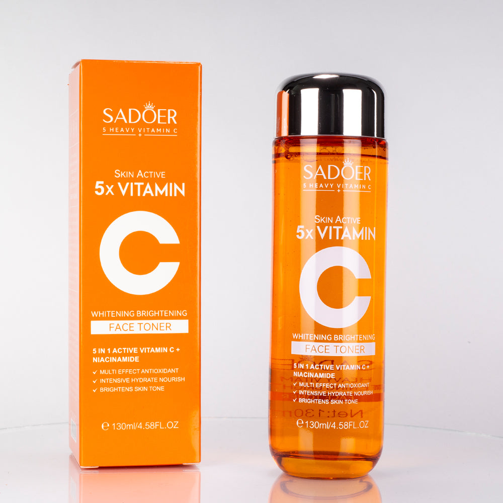 SADOER hydratační pleťové tonikum s 5 druhy vitaminu C pro sjednocení tónu pleti