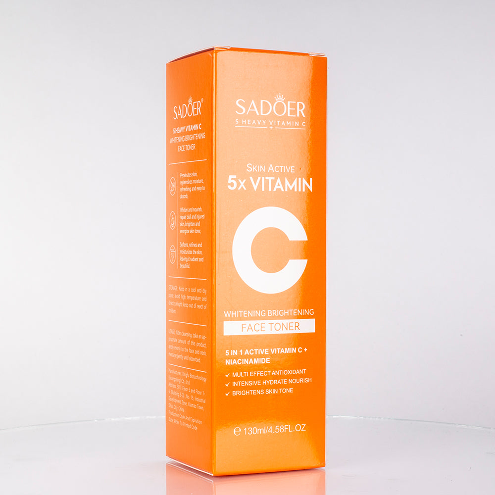 SADOER hydratační pleťové tonikum s 5 druhy vitaminu C pro sjednocení tónu pleti