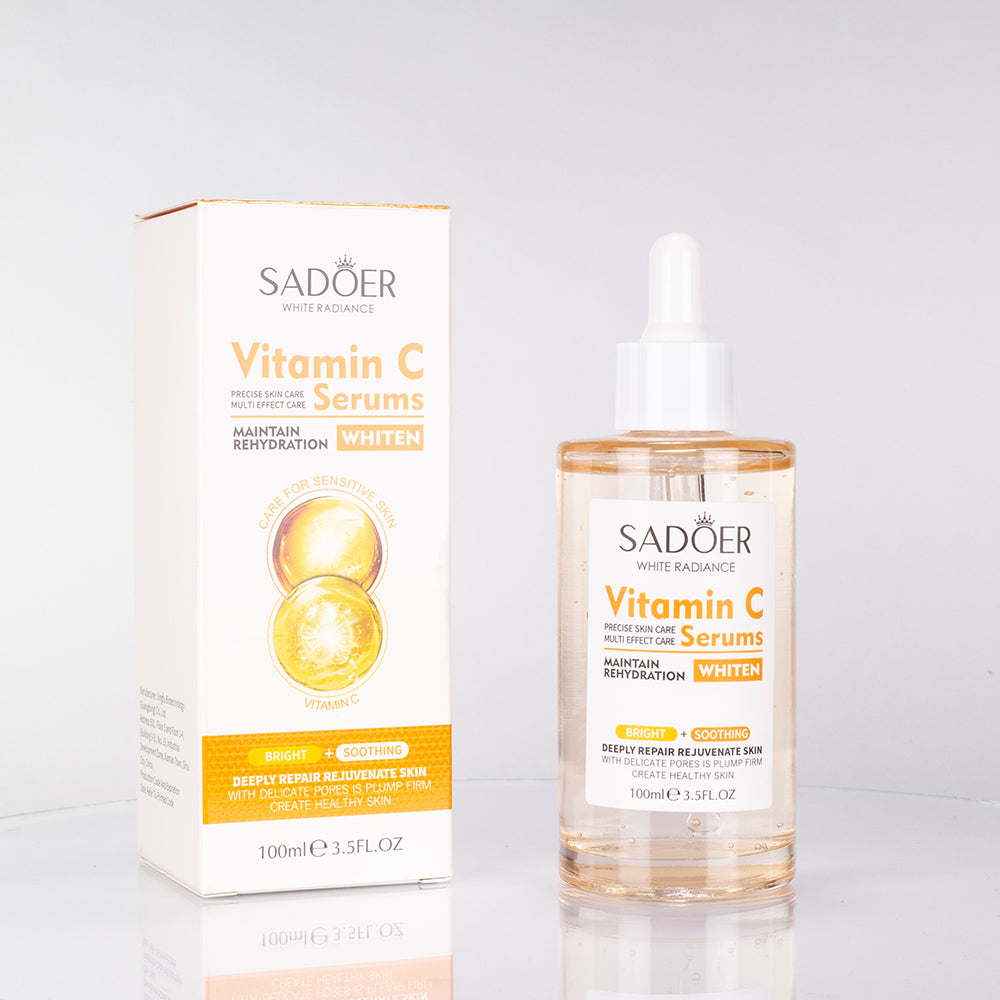 SADOER hydratační pleťové sérum s vitaminem C pro rozjasnění a sjednocení tónu pleti
