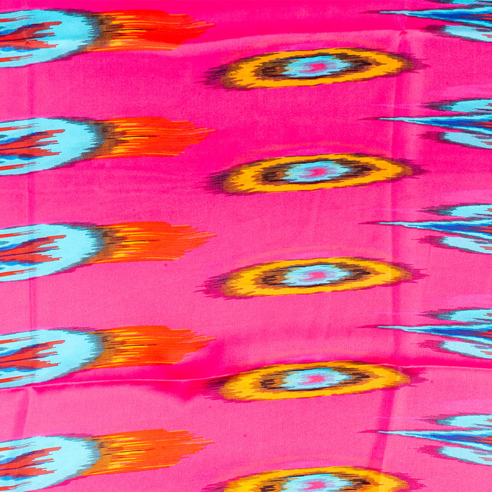 Paví prizma, šála, 85 x 180 cm, Růžová, 100% veganské hedvábí