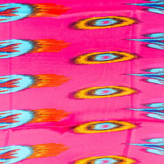 Paví prizma, šála, 85 x 180 cm, Růžová, 100% veganské hedvábí